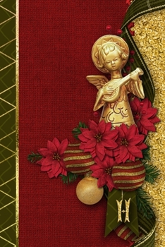 H: Christmas Angel Initial H Monogram Notebook : Journal Style Blank Lined Cream Paper Decorated Interior