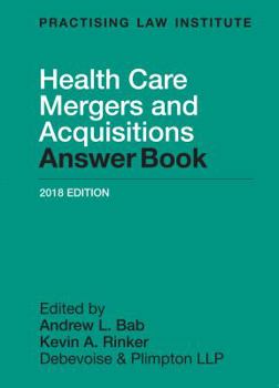 Paperback Health Care Mergers and Acquisitions Answer Book