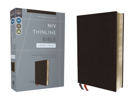 Bonded Leather NIV, Thinline Bible, Large Print, Bonded Leather, Black, Red Letter Edition [Large Print] Book