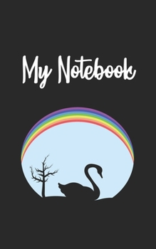 Paperback My Notebook: Swan Retro And Vintage Style 100 Pages And Lined Book