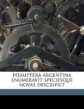 Paperback Hemiptera argentina enumeravit speciesque novas descripsit [Latin] Book
