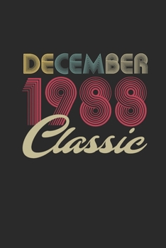 Classic December 1988: Dotted Bullet Notebook – 31 years old Birthday Gift or 31st Anniversary Gift Idea