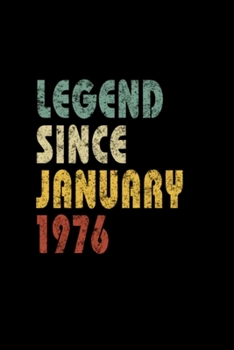 Legend since vintage January 1976 Retro Vintage: Blank Lined Notebook Journal for Work, School, Office | 6x9 110 page