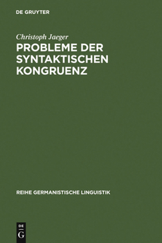 Hardcover Probleme der syntaktischen Kongruenz [German] Book