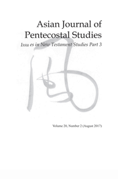Paperback Asian Journal of Pentecostal Studies, Volume 20, Number 2 Book