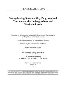 Paperback Strengthening Sustainability Programs and Curricula at the Undergraduate and Graduate Levels Book