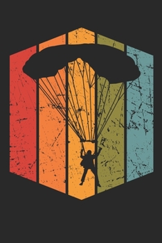 Skydiving Notebook - Vintage Parachuting - Gift for Skydivers And Parachuters - Parachute Diary - Parachute Writing Journal: Medium College-Ruled Diary, 110 page, Lined, 6x9 (15.2 x 22.9 cm)