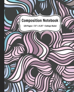 Paperback Composition Notebook: College Ruled Lined Notebook with retro design cover for school, homeschool, cute notebooks for girls Book