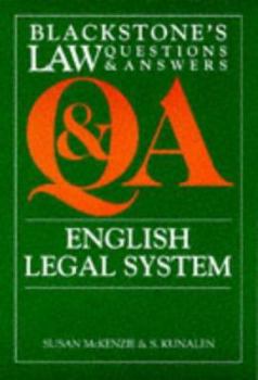 Paperback English Legal System (C Blqa T Blackstone's Law Ques) Book