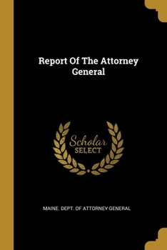 Paperback Report Of The Attorney General Book