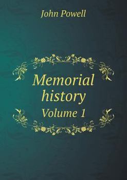 Paperback Memorial history Volume 1 Book