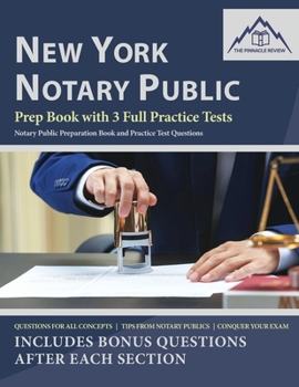 Paperback New York Notary Public Prep Book with 3 Full Practice Tests Book