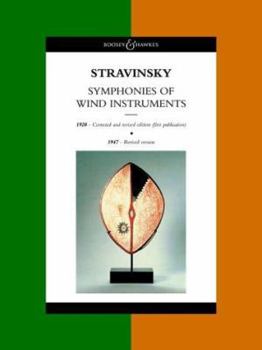 Paperback Stravinsky - Symphonies of Wind Instruments: The Masterworks Library (Study Score) Book