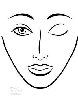 Paperback Makeup Face Chart Portfolio: Extra Large Face Chart Book