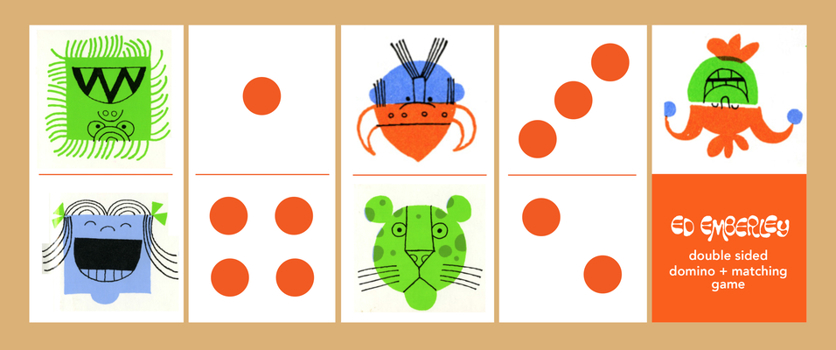 Board Game Ed Emberley Double-Sided Domino + Matching Game Book