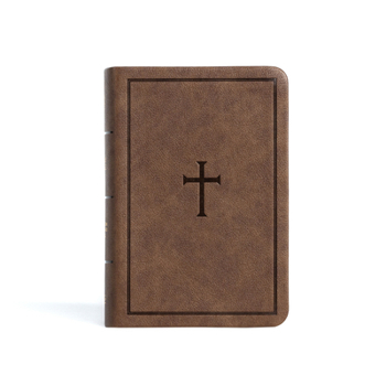 Imitation Leather CSB Large Print Compact Reference Bible, Brown Leathertouch Book