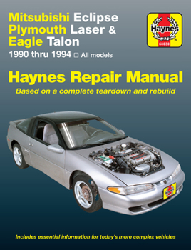Paperback Mitsubishi Eclipse, Plymouth Laser & Eagle Talon 1990-94 Book