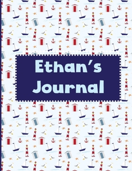 Ethan's Journal: Notebook with 30 Pages of Handwriting and Sketch Paper for Preschool Children and Young Students, 8.5" x 11"