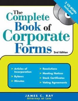 Paperback The Complete Book of Corporate Forms [With CDROM] Book