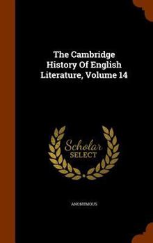 Hardcover The Cambridge History Of English Literature, Volume 14 Book