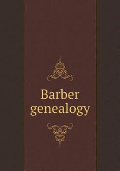 Paperback Barber genealogy Book