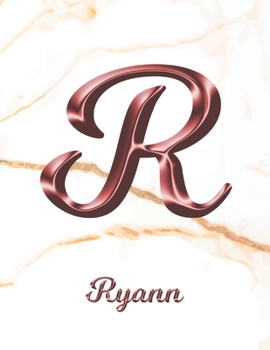 Ryann: 1 Year Weekly Planner with Note Pages (12 Months) | White Marble Rose Gold Pink Effect Letter R | 2020 - 2021 | Week Planning | Monthly ... | Plan Each Day, Set Goals & Get Stuff Done