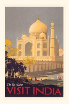 Paperback Vintage Journal Taj Mahal, India Travel Poster Book