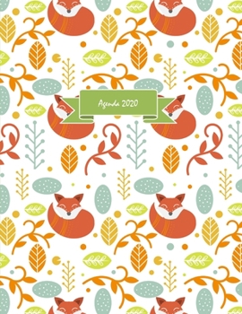 Agenda 2020: Mindfulness Planner 2020 with GRATITUDE JOURNAL, HABIT & MOOD TRACKER, PERSONAL & BUSINESS TO-DOs - monthly calendars, weekly pages / Cute Foxes Pattern Cover Design