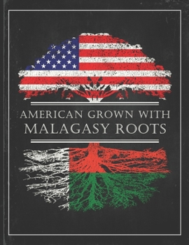 Malagasy Roots: Personalized Gift for Grown in America Born in Madagascar Customized Flag Undated Planner Daily Weekly Monthly Calendar Organizer Journal