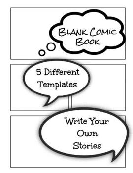 Paperback Blank Comic Book 5 Different Templates Write Your Own Stories: Draw Your Own Comics For Kids or Adults Book