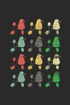 Retro Poodle: Poodle Dogs Notebook, Graph Paper (6" x 9" - 120 pages) ~ Animal Themed Notebook for Daily Journal, Diary, and Gift