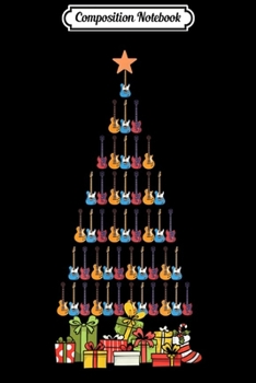 Composition Notebook: Guitar Christmas Tree Merry Xmas Guitar Lover Music Gift Journal/Notebook Blank Lined Ruled 6x9 100 Pages