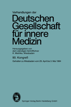 Paperback 90. Kongreß: Gehalten Zu Wiesbaden Vom 29. April Bis 3. Mai 1984 [German] Book