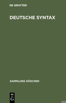 Hardcover Deutsche Syntax [German] Book