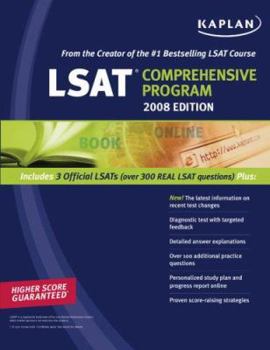 Paperback Kaplan LSAT 2008, Comprehensive Program Book