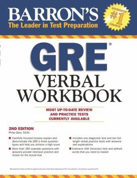 Paperback Barron's GRE Verbal Workbook Book