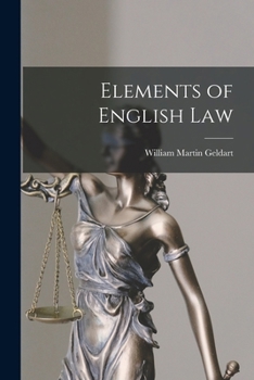 Paperback Elements of English Law Book