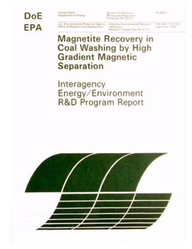 Paperback Magnetite Recovery in Coal Washing by High Gradient Magnetic Separation Book