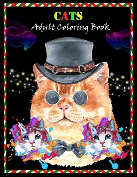 CATS Adult Coloring Book: Stress Relieving Designs