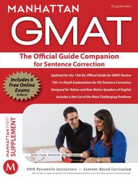 Paperback Manhattan GMAT: The Official Guide Companion for Sentence Correction Book