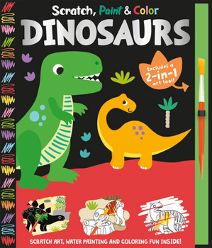 Spiral-bound Scratch, Paint & Color Dinosaurs Book