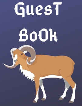 Guest Book goat: color goat Cover, Rustic Guest book For Wedding, for baby shower,for graduation,for birthday party,for house warming,for ... cover,goat lover ,cute goat,celebration party