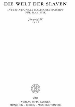 Paperback Die Welt Der Slaven. Jahrgang LIX (2014) Heft 1 [German] Book
