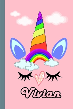 Vivian: Personalized Unicorn Sketchbook For Girls With Pink Name: Vivian: Personalized Unicorn Sketchbook For Girls With Pink Name Doodle, Sketch, Create!
