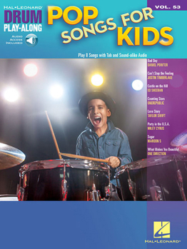 Paperback Pop Songs for Kids: Drum Play-Along Volume 53 Book