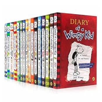 Jeff Kinney Diary of a Wimpy Kid 1-16 Books Boxed Set, Complete Collection Series, Paperback