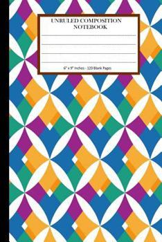 Paperback Unruled Composition Notebook 6" x 9". 120 Pages. Arnament Vector Illustration: Unruled Composition Notebook 6" x 9". 120 Pages. Beautiful Abstract Arn Book