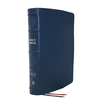 Leather Bound Nkjv, Single-Column Reference Bible, Genuine Leather, Blue, Comfort Print: Holy Bible, New King James Version Book