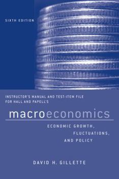 Paperback Macroeconomics: Instructor's Manual Test Item File Book