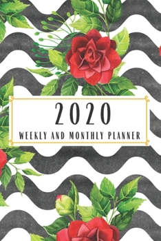 2020 Weekly And Monthly Planner: Pretty Floral Planner Gift Lesson Student Study Teacher Plan book Peace Happy Productivity Stress Management Time ... Life Work goals List Notes Moms Kids Person